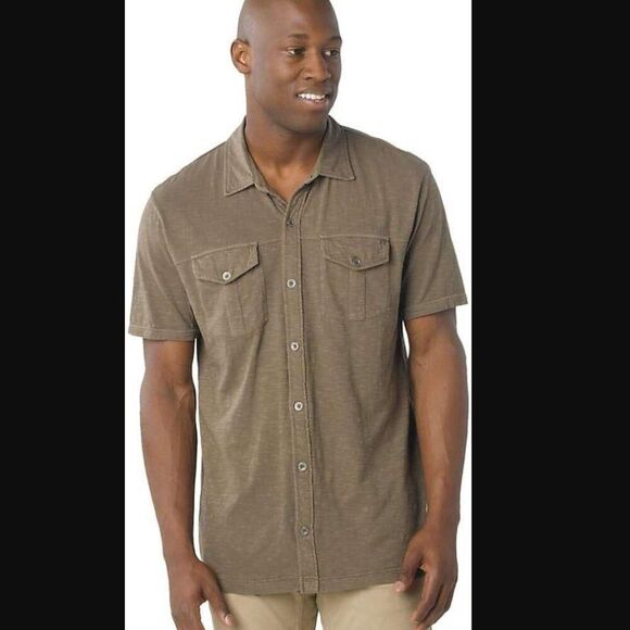 Prana Men's 100% Organic Cotton Hayes Button Down Size XL - Picture 1 of 11